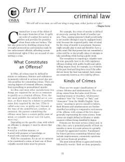 Criminal law - Ohio State Bar Association