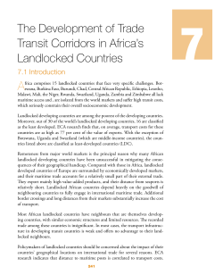 The Development of Trade Transit Corridors in Africa`s Landlocked