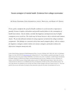 Social contagion of mental health
