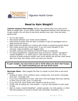 Need to Gain Weight?