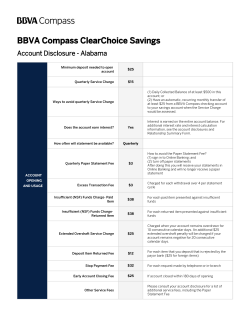 ClearChoice Savings Account Disclosure: Alabama | BBVA Compass