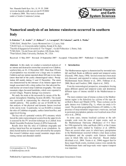 Numerical analysis of an intense rainstorm occurred in southern Italy