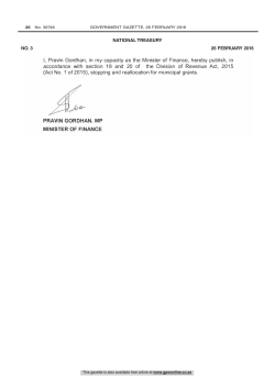 Division of Revenue Act: Stopping and re