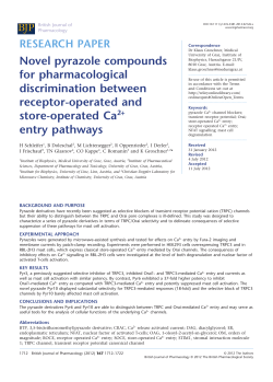 Novel pyrazole compounds for pharmacological discrimination
