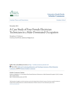 A Case Study of Four Female Electrician Technicians in a Male