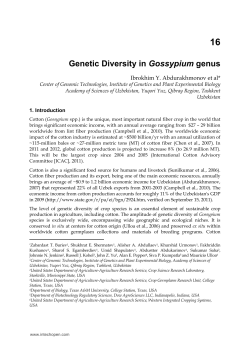 Genetic Diversity in Gossypium genus