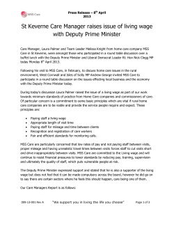 discussed care standards, living wage and more