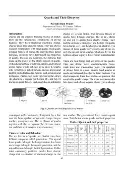 Quarks and Their Discovery