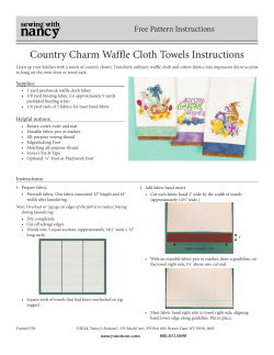 Country Charm Waffle Cloth Towels Instructions