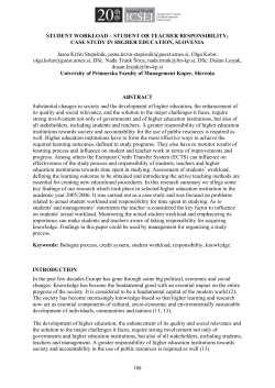 STUDENT WORKLOAD &ndash; STUDENT OR TEACHER