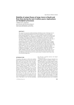 Stability of output fluxes of large rivers in South and East Asia during