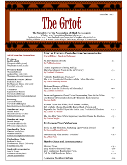 The Griot - Association of Black Sociologists