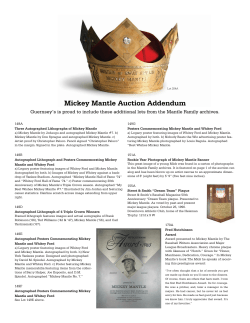 Mickey Mantle Auction Addendum