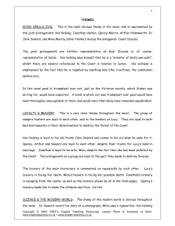 THEMES GOOD VERSUS EVIL: This is the most obvious theme in