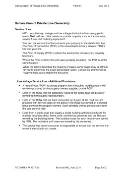 Demarcation of Private Line Ownership