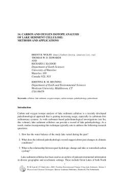 14. CARBON AND OXYGEN ISOTOPE ANALYSIS