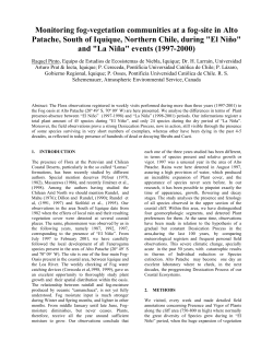Monitoring fog-vegetation communities at a fog