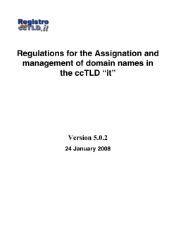 Domain Name Assignation And Management