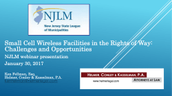 Small Cell Wireless Facilities in the Rights of Way