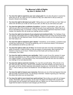 The Grieving Person`s Bill of Rights