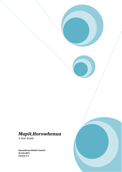User guide - Horowhenua District Council