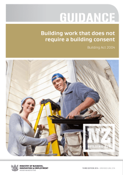 Building work consent not required guidance