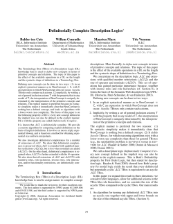 Definitorially Complete Description Logics