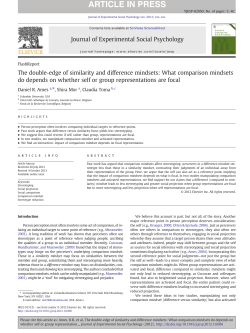 The double-edge of similarity and difference mindsets