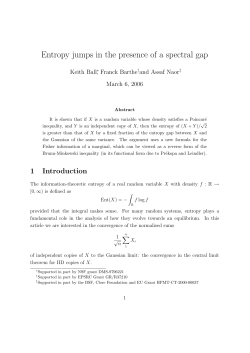 Entropy jumps in the presence of a spectral gap