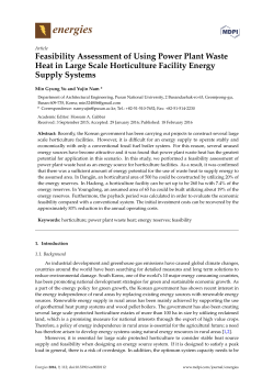 Feasibility Assessment of Using Power Plant Waste Heat in Large
