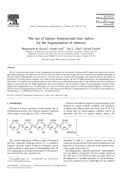 The use of intense femtosecond laser pulses for the fragmentation of