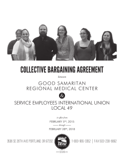 COLLECTIVE BARGAINING AGREEMENT