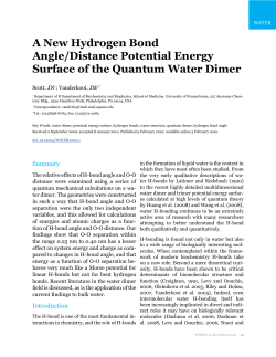 A New Hydrogen Bond Angle/Distance Potential