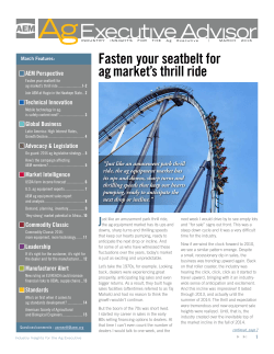 Fasten your seatbelt for ag market`s thrill ride