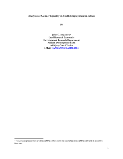 Analysis of Gender Equality in Youth Employment in Africa