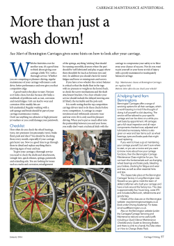 Carriage Maintenance Article