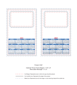 Product # 967 Calendar Picture Frame Magnet - 3.75" x 6"