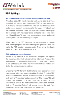 PDF Settings