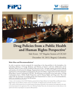 Drug Policies from a Public Health and Human Rights