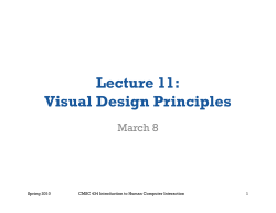 Lecture 11: Visual Design Principles