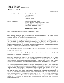 Minutes - City of Orange