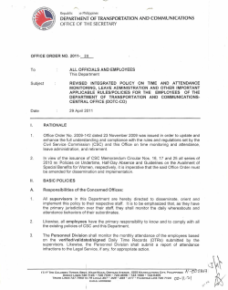 Office Order No. 2011-20