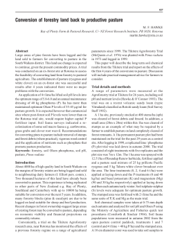 Conversion of forestry land back to productive pasture