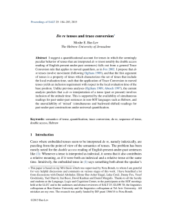 De re tenses and trace conversion