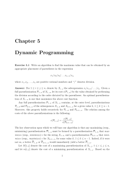 Chapter 5 Dynamic Programming