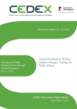 Norm Elicitation in Within- Subject Designs: Testing for Order Effects