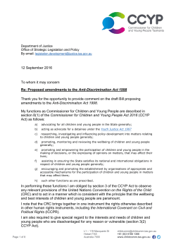 Sep 21, 2016 Comment on proposed amendments to the Anti