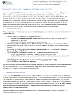 Tax Filing Extension Instructions