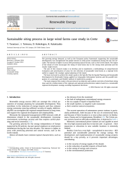 Sustainable siting process in large wind farms case study in Crete