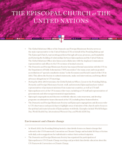 Global Partnerships: The Episcopal Church at the United Nations